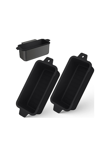 Ximistore9 2 Adet Siyah Silikon Yağ Fincan Kılıfı, Tekrarlı Kullanımlı, Dayanıklı, Fritöz Ve Tava Yağ Damlacık Tepsisi, Teppanyaki Aksesuarı Siyah