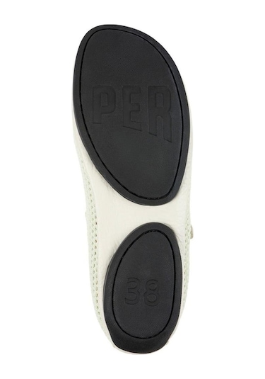 Right Kadın Beyaz Deri Babet K201402-007-6713 Ekru