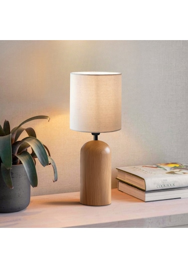 Homing Brooklyn Ahşap Abajur 241447 Keten