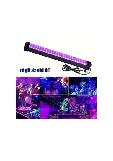 Fastbuy Güçlü Usb Uv Siyah Işık Şeridi T8 - 24 Led Floresan - Parlaklık Ayarlanabilir - Ahşap Aydınlatma Ahşap