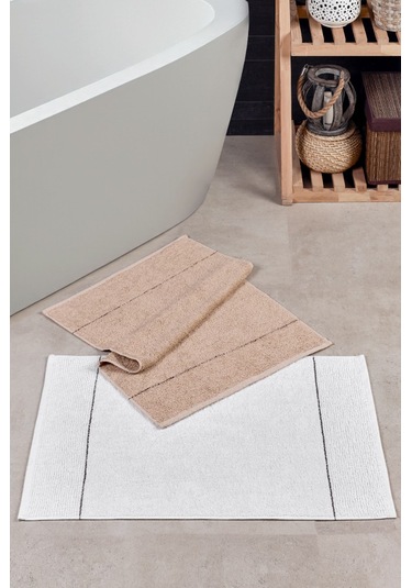 Sahara Ayak Havlusu Banyo Paspası Bej - Krem 2'li 50 x 70 CM Bej - Krem