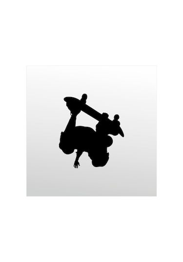 Folyo Sticker Kaykaycı 30cm Uzunluk Karışık Renkli