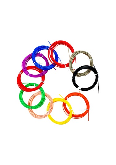 Ximistore9 10 Renkli Rastgele Pcl 3d Kalem İçin Düşük Sıcaklıklı Tüpler - 1.75mm, Çocuklar İçin Güvenli, Tıkanmaz Ve Biyodegradable 5m/adet