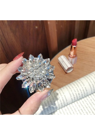 Goldenqian Lüks Elmas Inci Telefon Zil Tutucu Popüler Cep Telefonu Parmak Yüzük Katlanır Tutucu İphone Samsung Kavrama Montaj Braketi 6 6