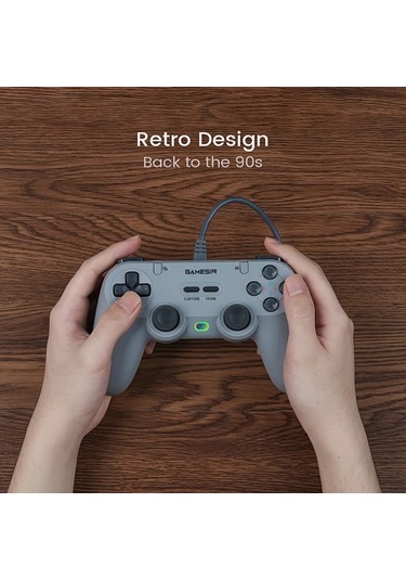 Elmpaly Gamesir Tegenaria Lite Green Kablolu Oyun Kumandası Switch Android İos Uyumlu Pc Steam İçin 90lar Tasarım Hall Çubuk 1000hz Titreşim