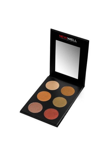 New Well Eyeshadow 6 Renkli Palet 18 G 51 Brown Tones
