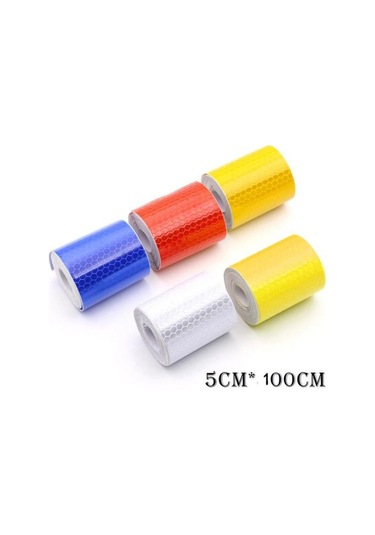 Beyaz 1m X 5cm Yansıtıcı Güvenlik Uyarı Barizlik Bant Filmi Araba Gövde Etiketi