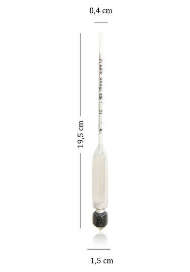 Aek-tech 3'lü Set Termometreli Alkol-metre 0-40-70-100 N11.335