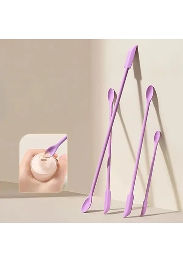 Willowhaven 3'lü Mor Mini Spatula Seti - Krem Ve Losyon Sıyırıcı, Dar Şişe Aparatı