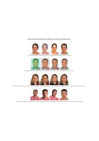 Vesikalık & Biometrik Fotoğraf 12 Adet