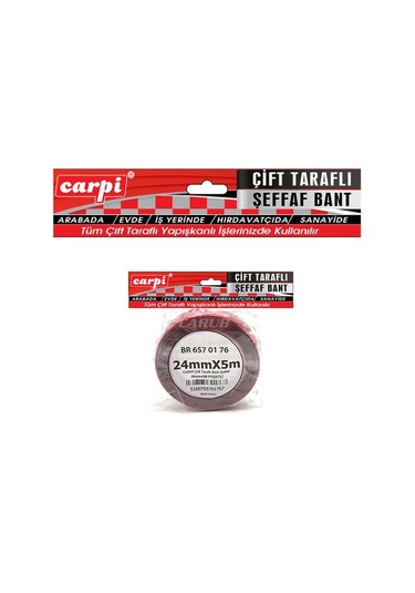 Çift Taraflı Bant Şeffaf 24mmx5M POŞETLİ