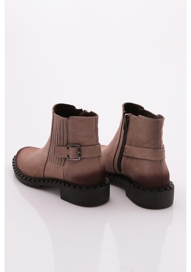 Dgn 042 Kadin Yani Tokali Klasik Bot 042-2495-R1908 Vizon Nubuk