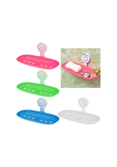 Suntek Banyo Duş Sabunluk Tutucu Kendinden Kırmızı Kırmızı Diğer