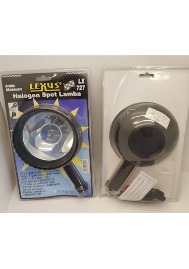 Spot Fener Lx-727 Halojen Araçtan Kullanılan Güçlü Aydınlatma Siyah