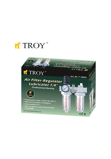 Troy 18624 Şartlandırıcı (Filtre + Regülatör + Yağlayıcı) 1/4(N)P N11.13013
