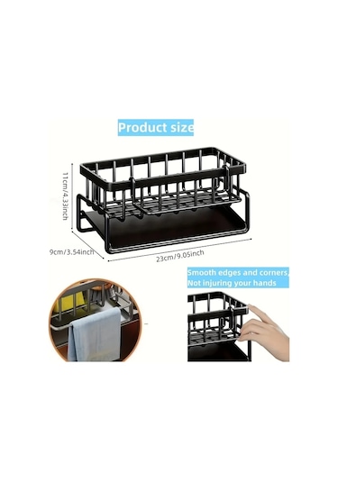 Dashanshop Beyaz Tezgah Altı Rafı - Dayanıklı Lavabo Organizatörü Ve Süngerlik beyaz