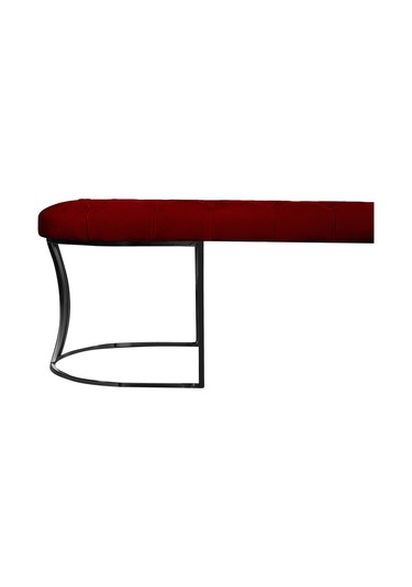 Viego Siyah Bench Puf Bordo