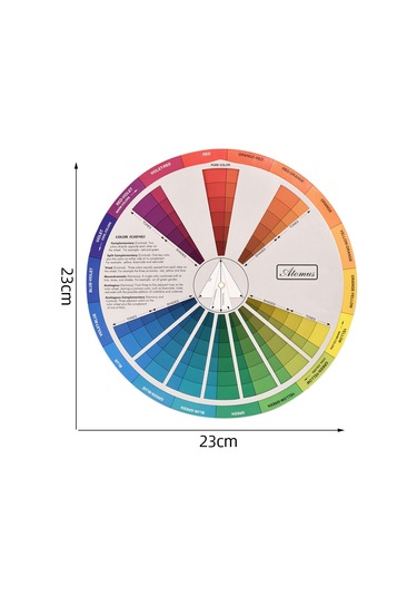 Samdoo Tatuaj Malzeme Renk Seçim Aracı: Fiziksel Renk Tekerleği, Kolay Kullanım, Renk Kombinasyonları Gösterir, Opp Paketli