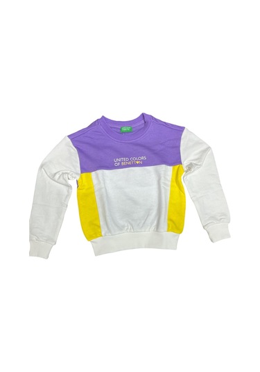 Bnt-g21546 Benetton Sweatshirt Beyaz Beyaz