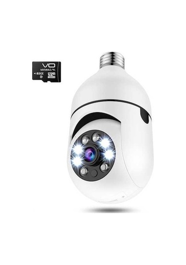 Artfulabode Yönlü Wifi W/32g Panoramik Kartı. Kamerası, Kamerası, Kamera, Ip İki Hareket Hafıza Güvenlik Gözetim Görüşü, Gece Ev E27 Dönme/eğilme Diğer Derece Ampul Algılama Alarmı, Akıllı 360 2.4ghz 1080p Ur Diğer