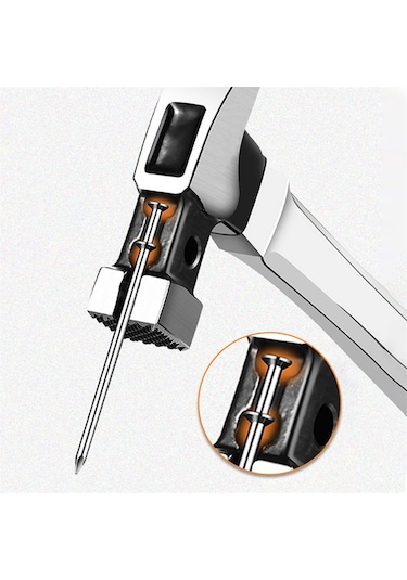 Ximistore9 Çok Amaçlı Manyetik Çekiç - Fiber Saplı Dayanıklı Çivi Çekme Çekici