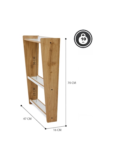 Minera Çok Amaçlı Duvar Çocuk Odası Montessori Kitaplık Ünitesi Ahşap