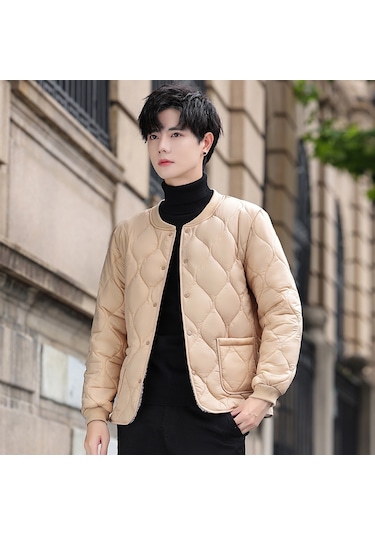 Yeni Sonbahar Kış Pamuklu, Polar Astarlı, Hafif Ve Sıcak, Kısa Ve Vücuda Oturan Ceket. Haki