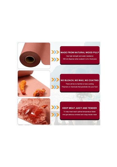 Xindoker Pembe Desenli Güvenli Kağıt, Yağsız Pişirme Ve Paketleme İçin Pratik Et/meat Kağıdı, Dayanıklı Ve Lezzeti Etkilemez