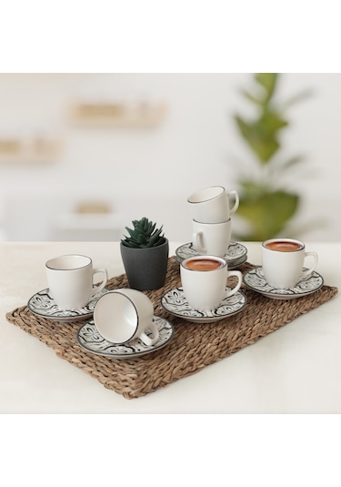 Keramika Aspen Kahve Fincan Takımı 12 Parça 6 Kişilik - 19985
