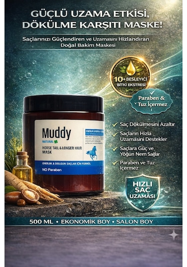 Muddy Horse Tail & Longer Hair Maske 500 ML
