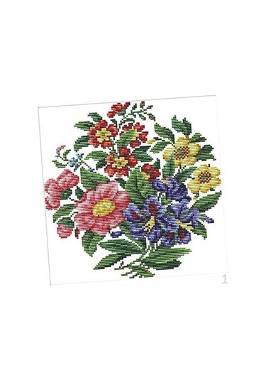 Novahub Dikiş Yeni Başlayanlar İçin Çiçek Baskı Ev Dekorasyonu 28 X 28cm