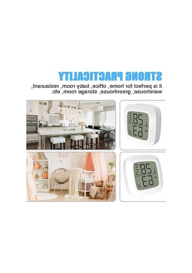 Ulzyvf Ve Termometre Sıcaklık/nem Sera Ölçer Ofis, Mini Mekan İçin İç Higrometre Hassas Ev, Dijital Bebek - Hh
