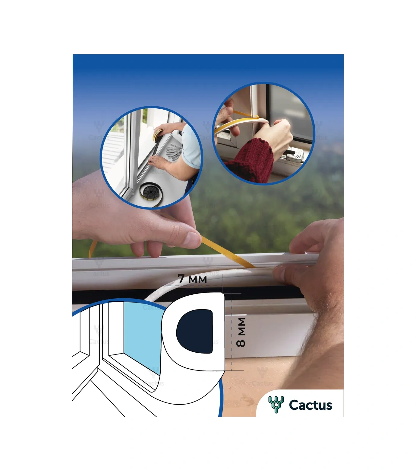 Cactus Pencere Contası, Kapı Yalıtımı, Kendinden Yapışkanlı Bant 246423115 Diğer