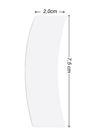 Walker Tape Sensi Tak Protez Saç Bandı Oval C (2 CM x 7.5 CM 36 Adet