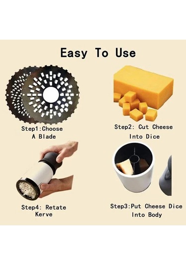 Peynir Rende 2 Desen Bıçak Mutfak Aletleri Çikolata Rende Dıy Beyaz - Siyah