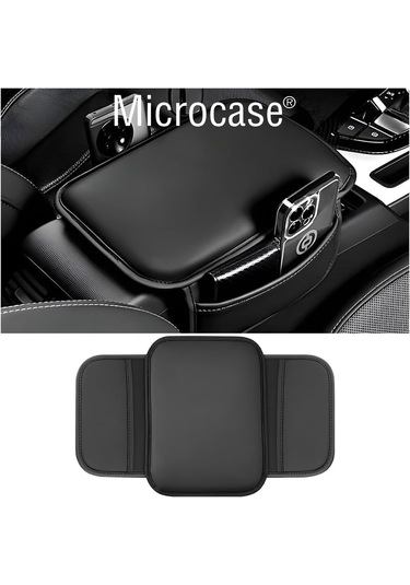 Microcase Araç Merkezi Konsol Kapağı Deri Araç Kol Dayama Yastığı Depolama Cepli - Al4669