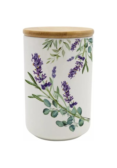Prıma Collectıon 800 Ml Kavanoz Lavanta Ve Okaliptüs Kuru Gıda Saklama Kavanozu 206394821 Beyaz