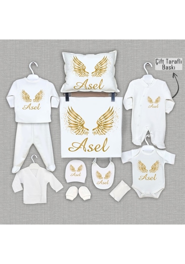 Bebeqon Bbqn1098 İsme Özel 11'li Organik Hastane Çıkışı Çok Renkli