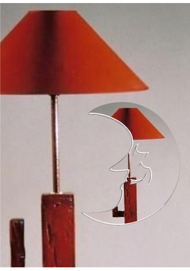 M3 Decorium Ay Dede Dekoratif Ayna Gümüş