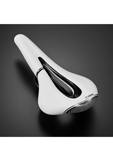 Neevoyu Ergonomik Beyaz Bisiklet Sırtlığı - Yüksek Esneklikli, Havalandırmalı, Yoldan Bisikletler İçin Konforlu Saddle Beyaz