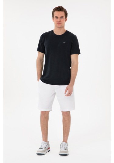 U.S. Polo Assn. Erkek Regular Fit Beyaz Örme Şort 50300078-VR013