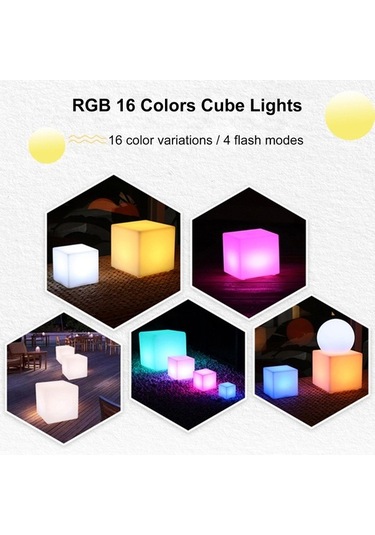 Prestigegoods Tekno Oyunlu Uzaktan Kumandalı Usb Şarjlı Masa Lambası İle Küp Işıklar, Çocuklar İçin Oyuncak Mavi