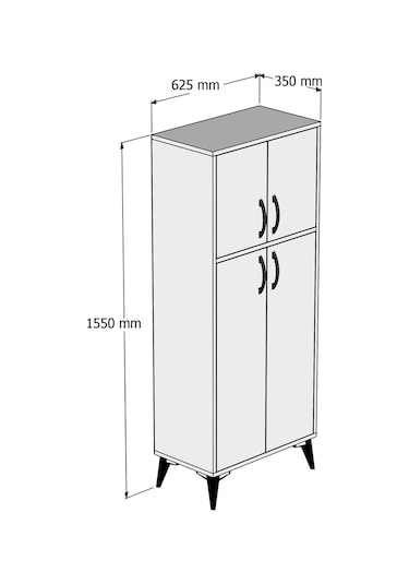 Büyük Boy Çok Amaçlı Dolap Beyaz - Mdl0101
