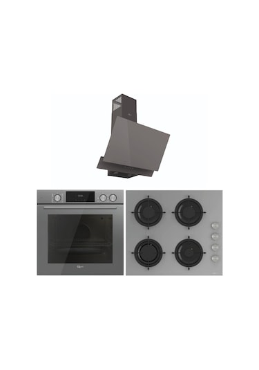 Gl General Steamart GLF 64CPR - GLO 208CPR - GLD 055PR Gri Ankastre Set