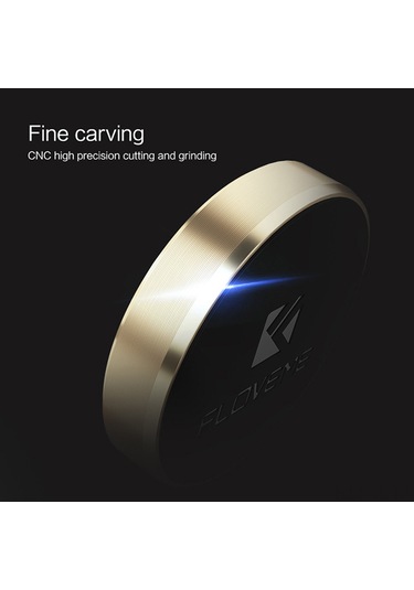 Hombey Alüminyum Manyetik Araç Telefon Tutucu - Evrensel Uyumlu, Sabit Tutma Özelliği, Siyah Renk Siyah