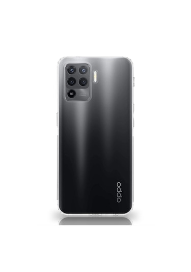 Oppo Reno 5 Lite Kılıf Kamera Korumalı Tıpalı Şeffaf Silikon Kapak
