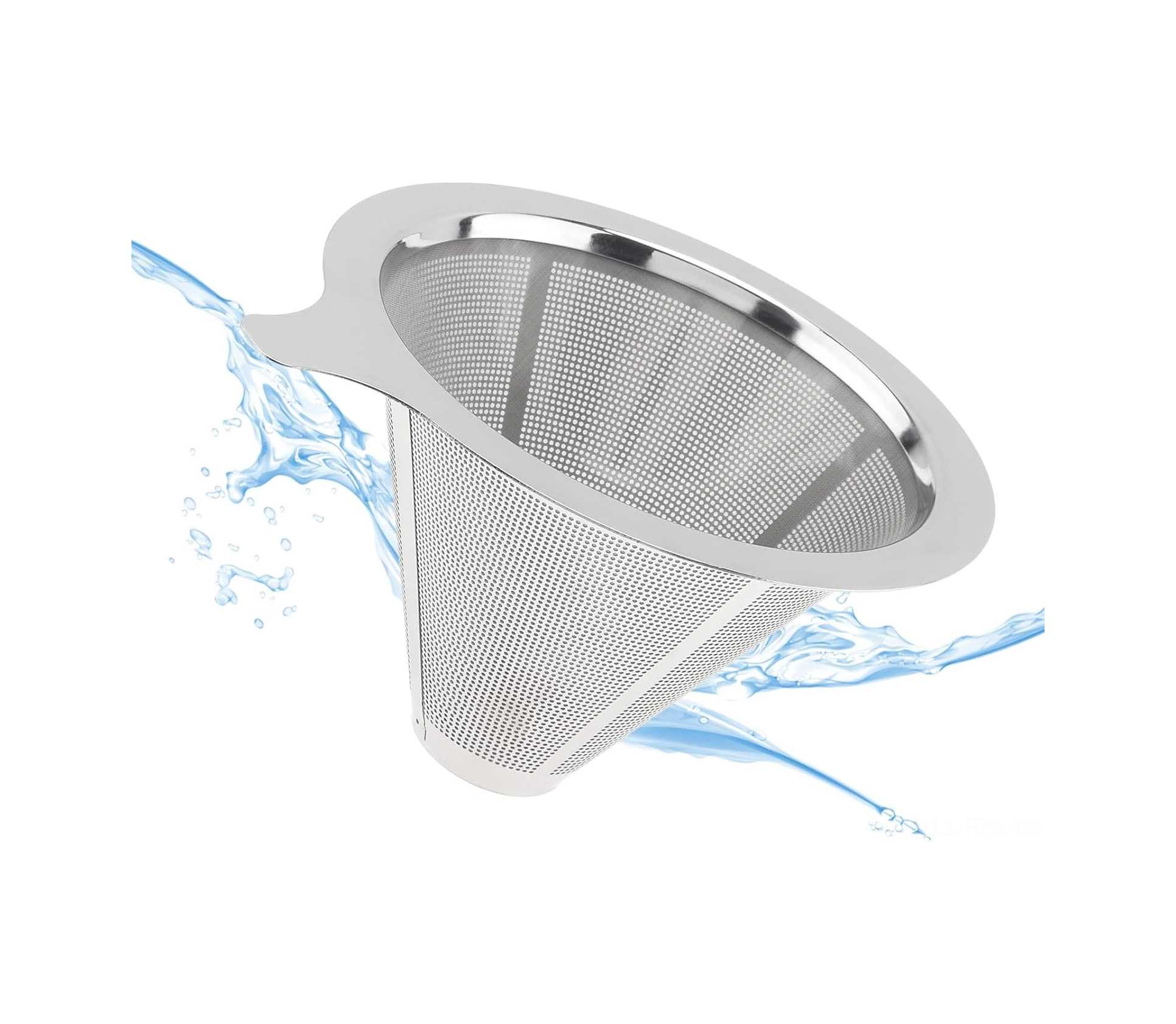 Fosenze 304 Paslanmaz Çelik Kahve Filtresi, Tek Kullanımlık Kağıt Gereksiz, Yeniden Kullanılabilir, 2-4 Bardak Kapasitesi, Isı Ve Asit Dayanıklı, Kolay Temizlenir Kırmızı Sarı