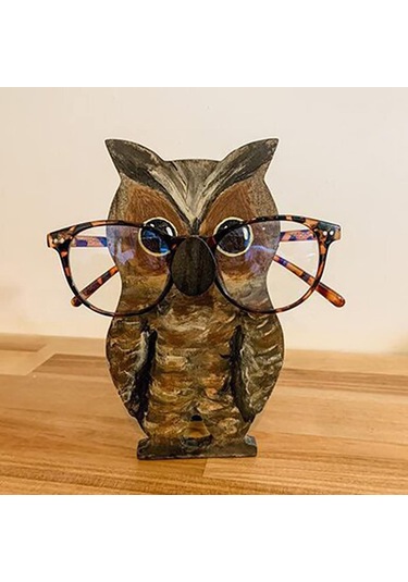 Geeksen Ahşap Hayvan Serisi Gözlük Tutucu: Baykuş Desenli Masaüstü Gözlük Tutucu - Fonksiyonel Ve Dekoratif Gözlük Rahatlatıcı