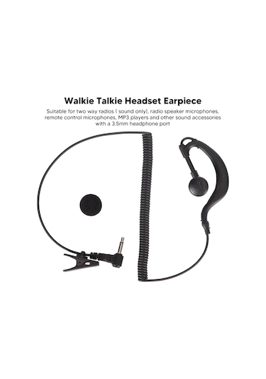 1 Pinli Siyah Kulak Askılı Telsiz Kulaklığı Huiliang