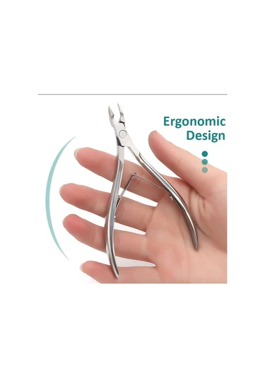 Profesyonel Tırnak Makası Paslanmaz Çelik Tırnak Eti Makası Sanat Manikür Pedikür Bakımı Trim Pense Kesici Güzellik Makas Aracı Açık Gri